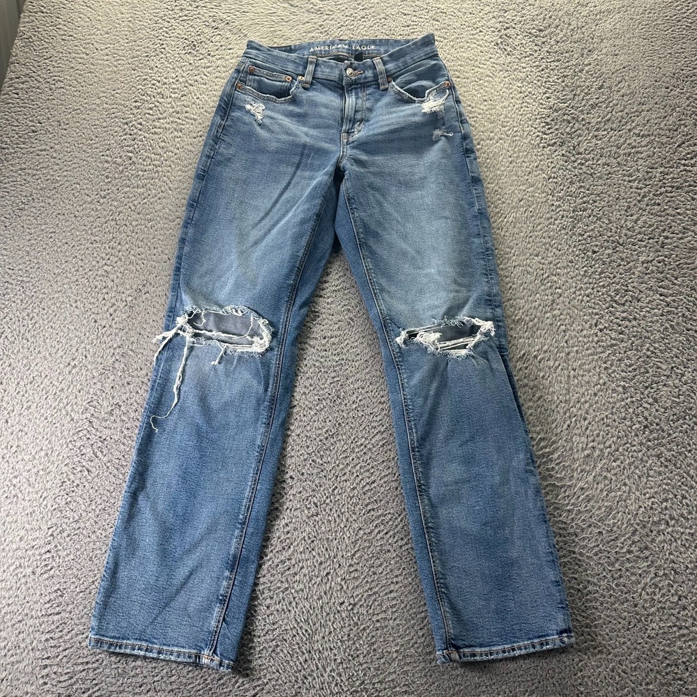 American Eagle Outfitters Jeans Women's 26x30 Blue Cotton Denim Straight Curvy